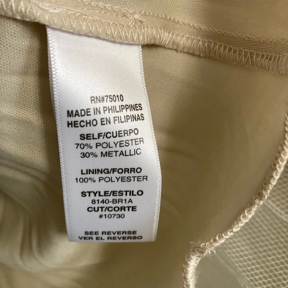 City Studio | NWT Women’s Metallic Gold Pleated Fit & Flare Dress - Picture 9 of 9